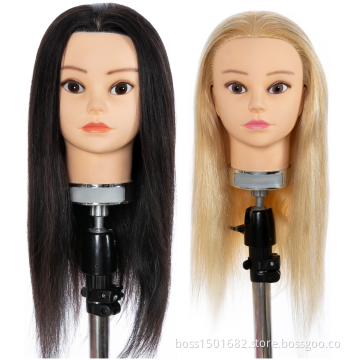 First Beauty Training Mannequin Head Training Dummy Doll Head Black Mannequin Human Hair 100% Human Virgin Hair Remy Hair Female